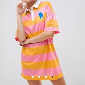 The Simpsons x ASOS DESIGN rugby shirt dress